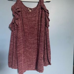 Remix mess long sleeve with cold shoulder style